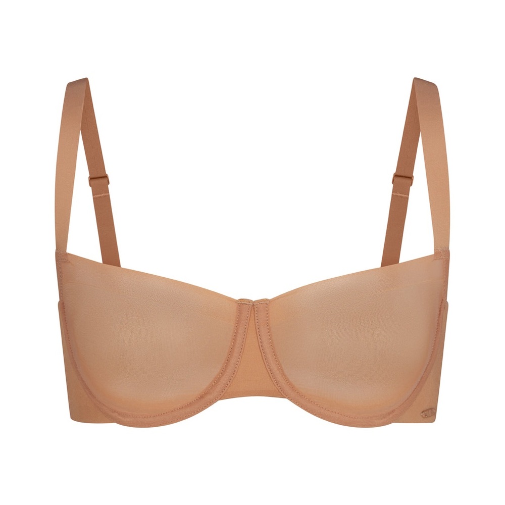 SKIMS No Show Unlined Balconette Bra 34DD, Ochre, Brand New With Tags Never Worn